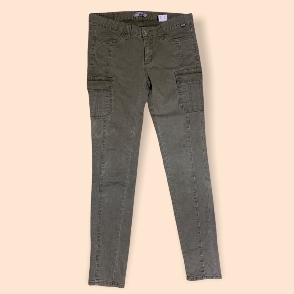 Olive green Aura Skinny Jeans